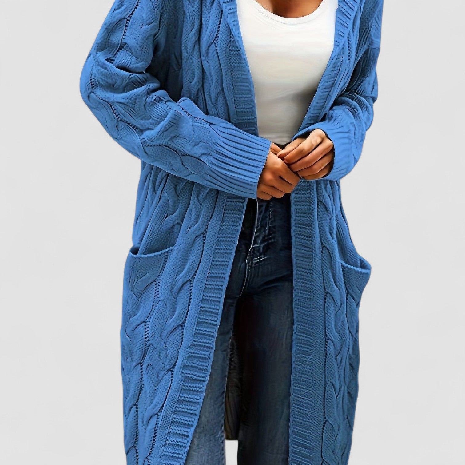 Donna | Cable Knit Long Cardigan