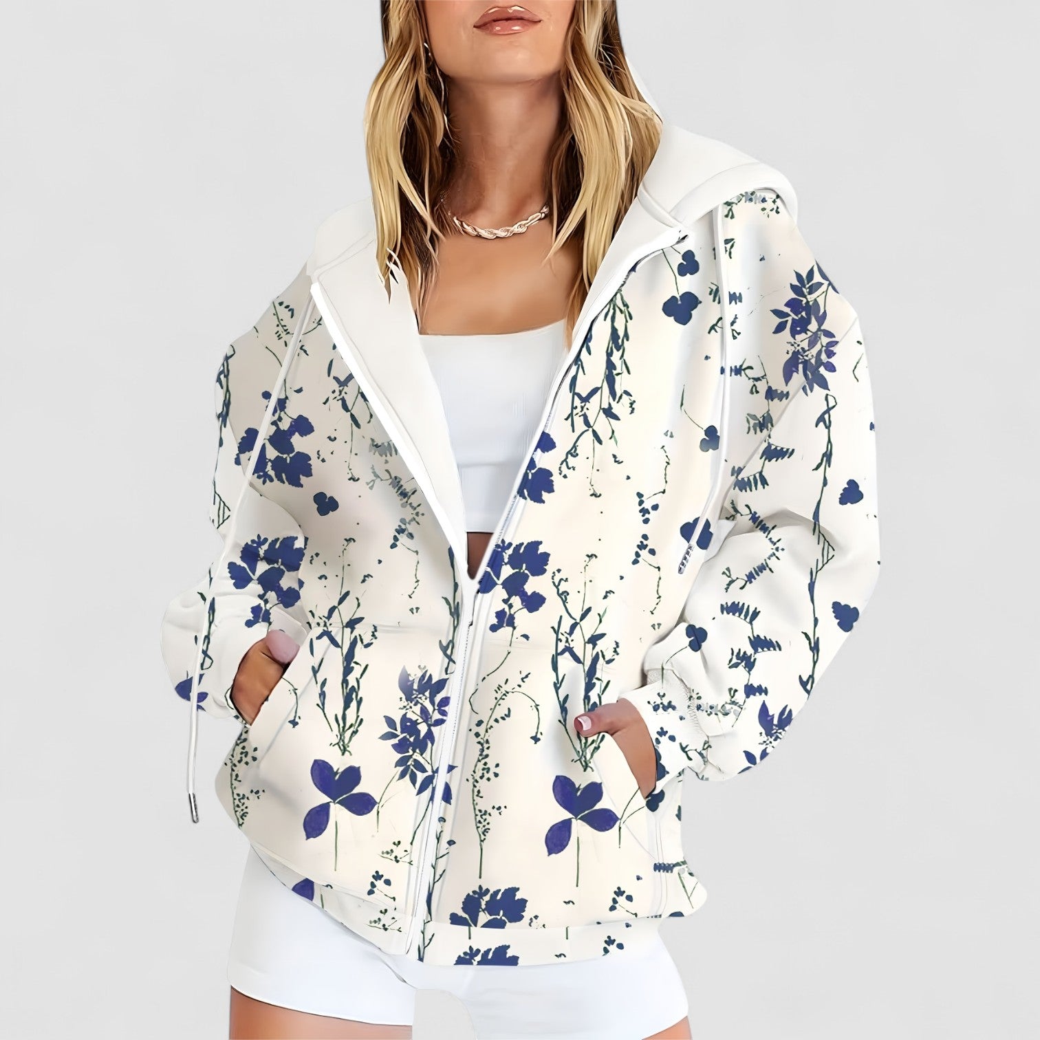 Betsy | Botanical Zip Hoodie