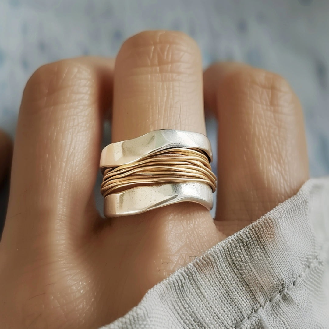 ANNA | SILVER-GOLD RING