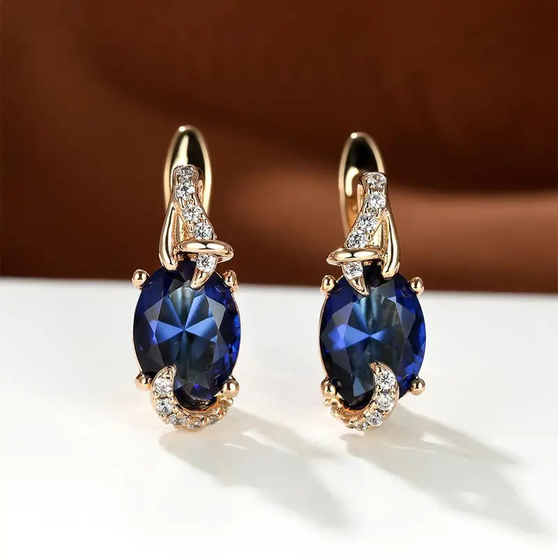 Royal Midnight Gold Earrings