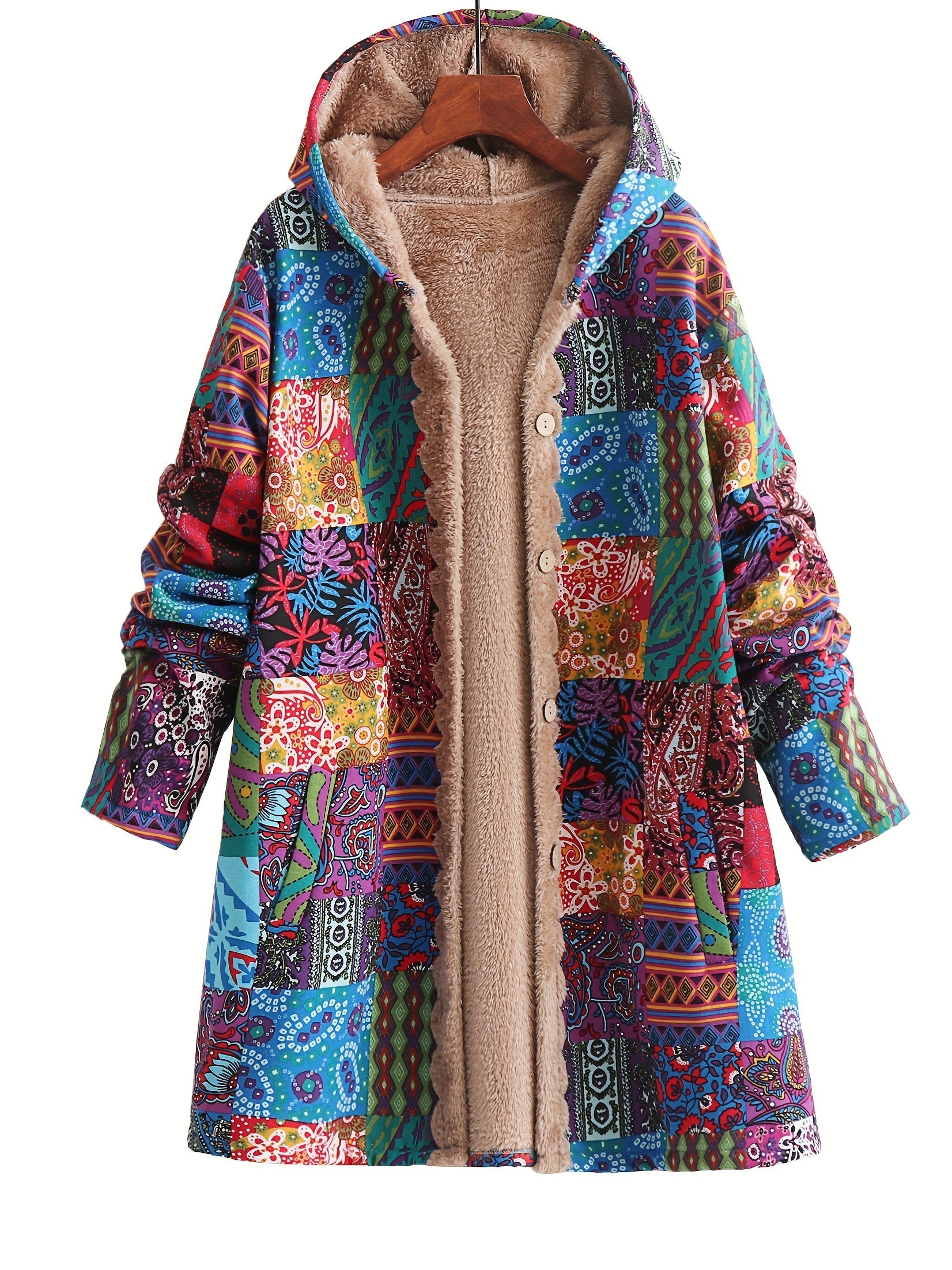 Rosalind | Cozy Patchwork Coat