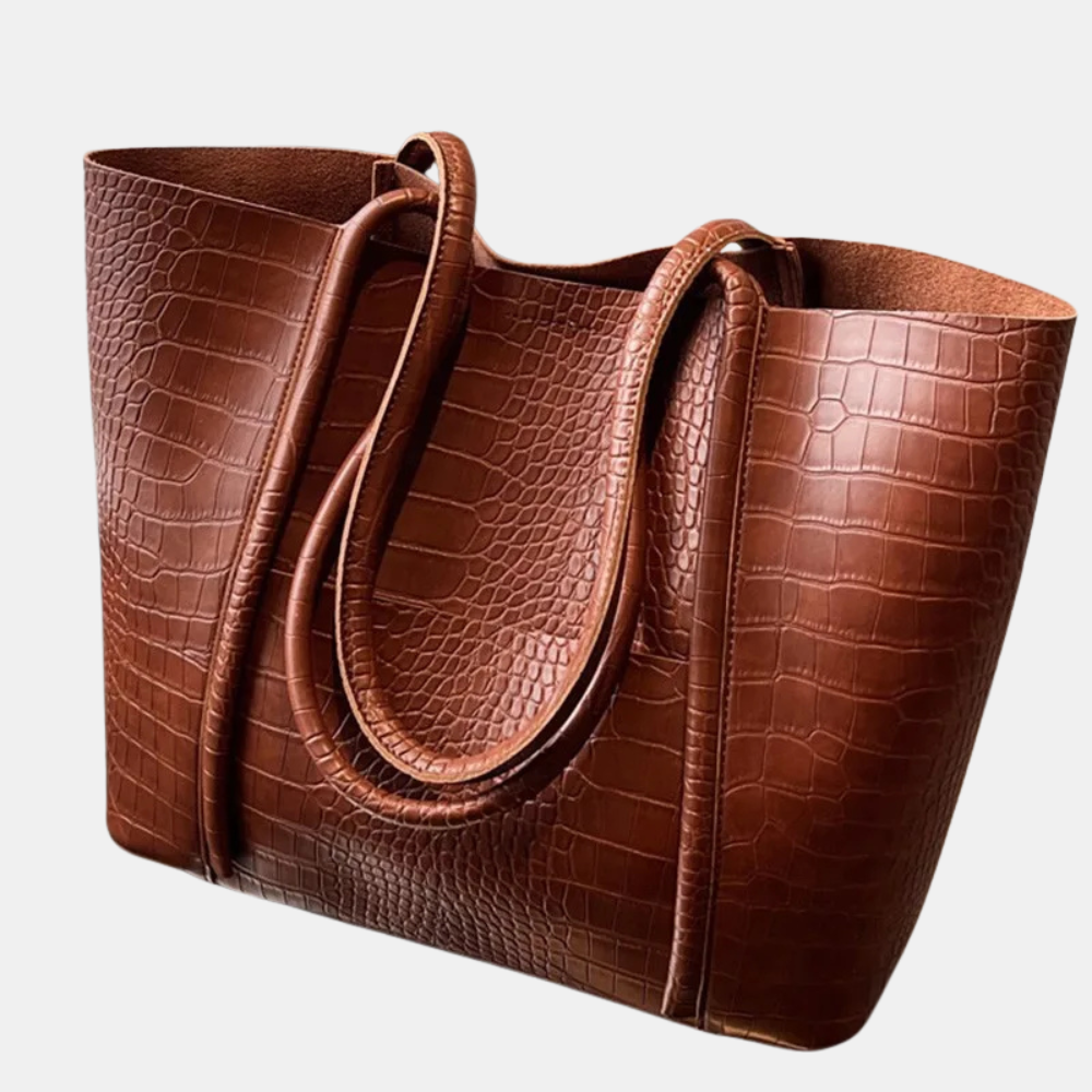 Sophia | Croc Leather Shoulder Bag