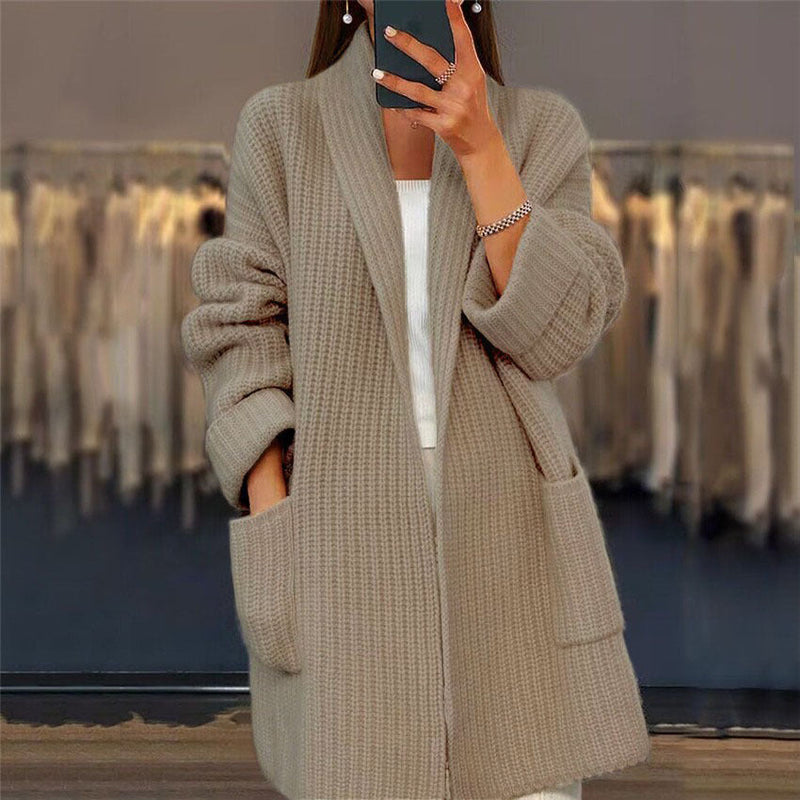Liora | Elegant Waffle Cardigan
