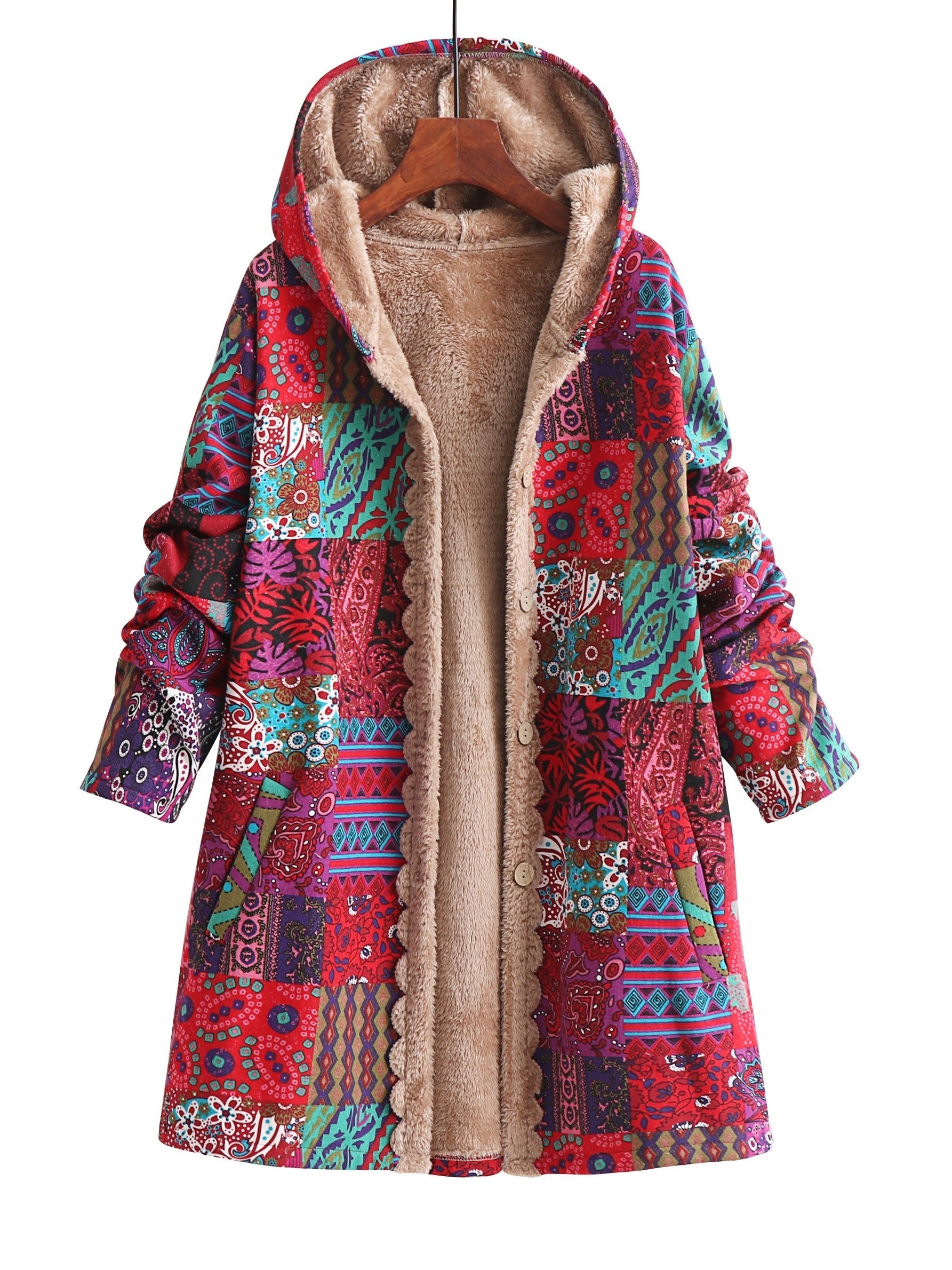 Rosalind | Cozy Patchwork Coat