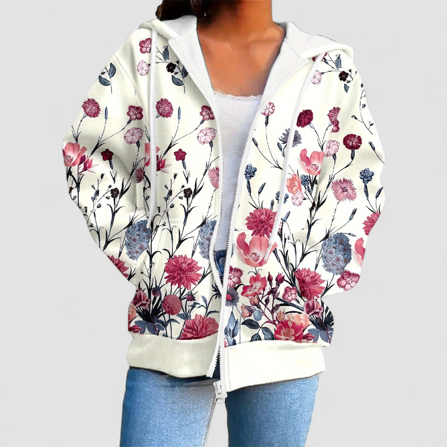 Kerri | Evening Bloom Zip Jacket