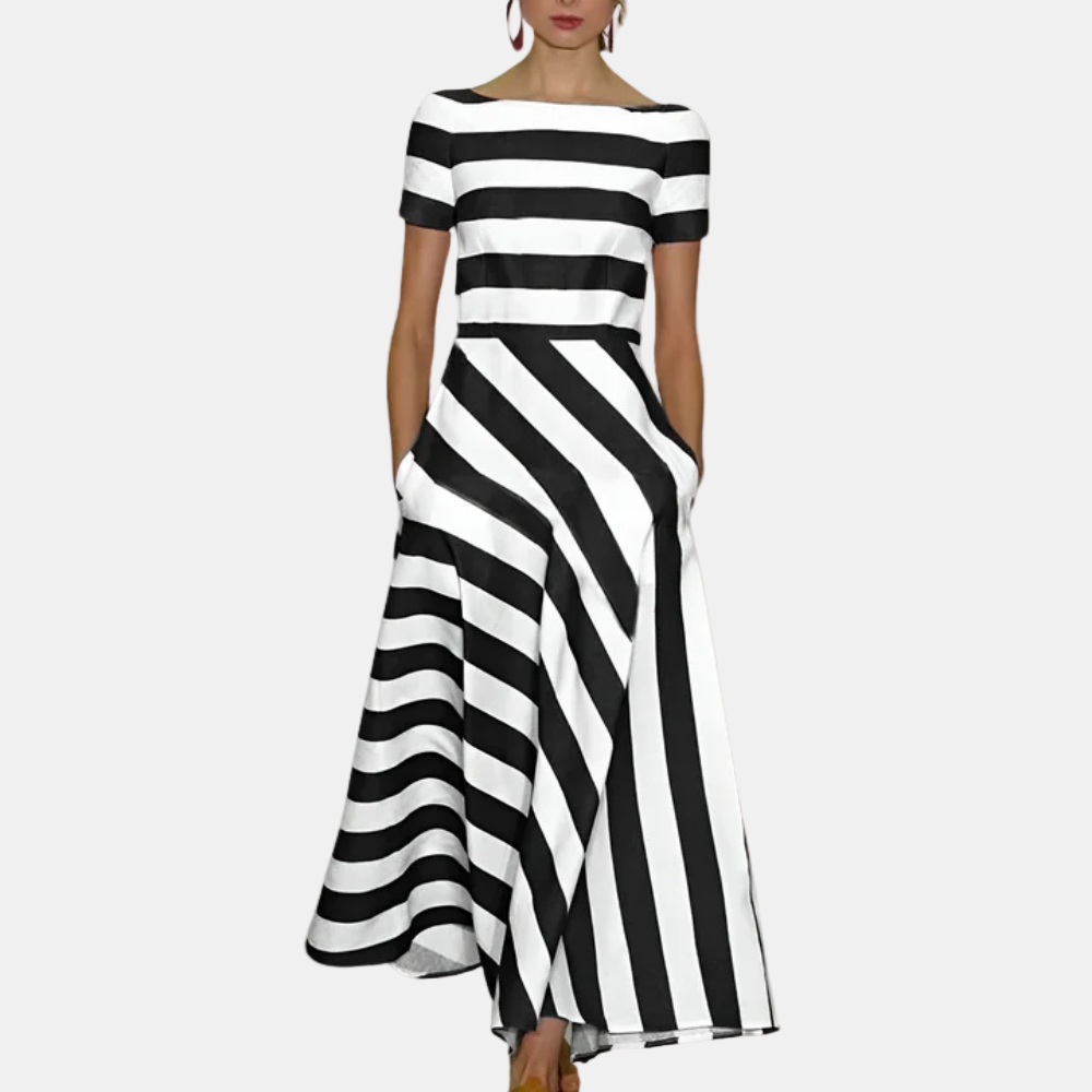 BELLA | CLASSIC STRIPED MAXI DRESS
