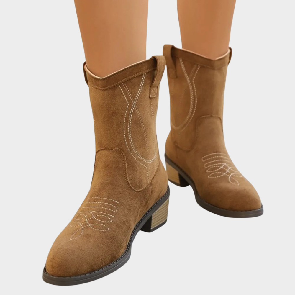 Chandler | Cowboy -Style Ankle Boots