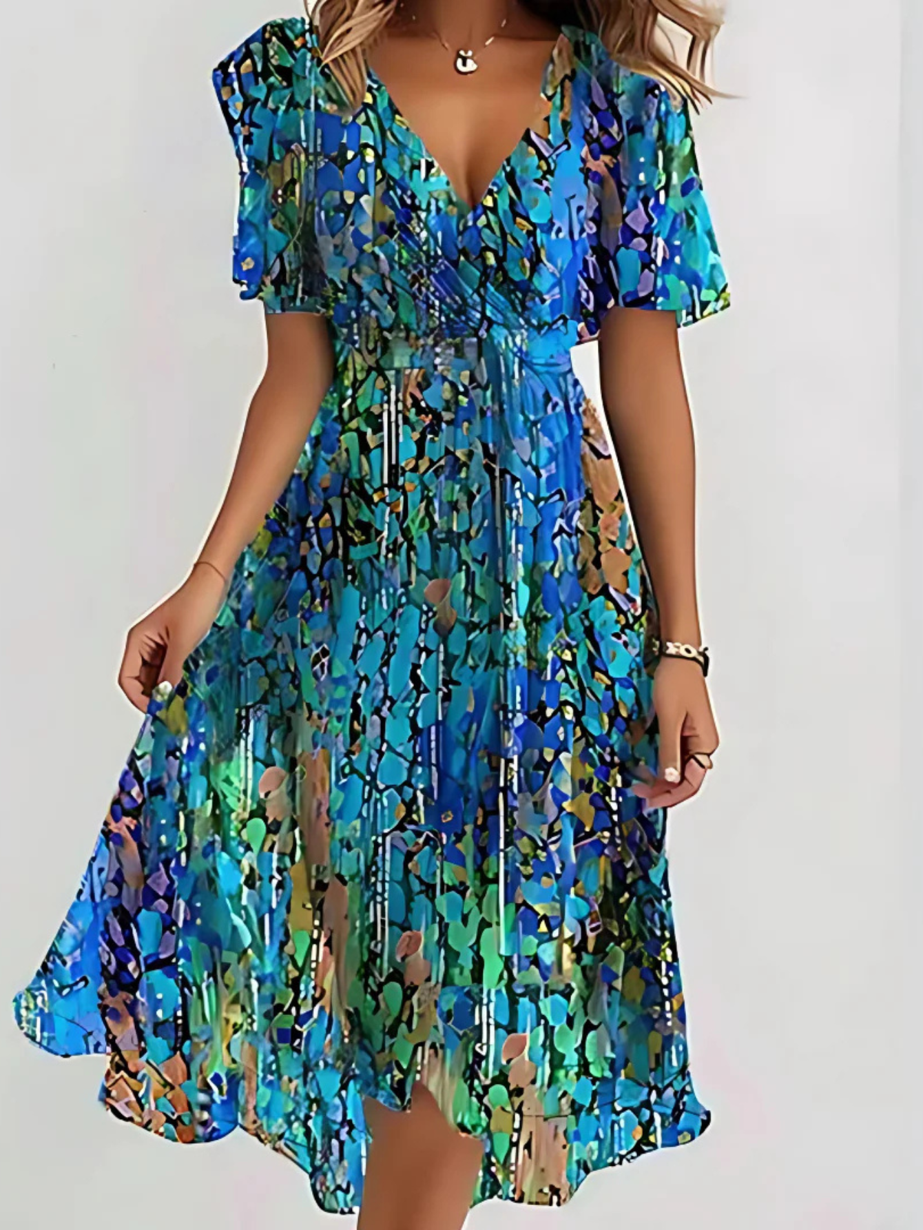 LAVINA⢠ā Vibrant Boho Midi Dress