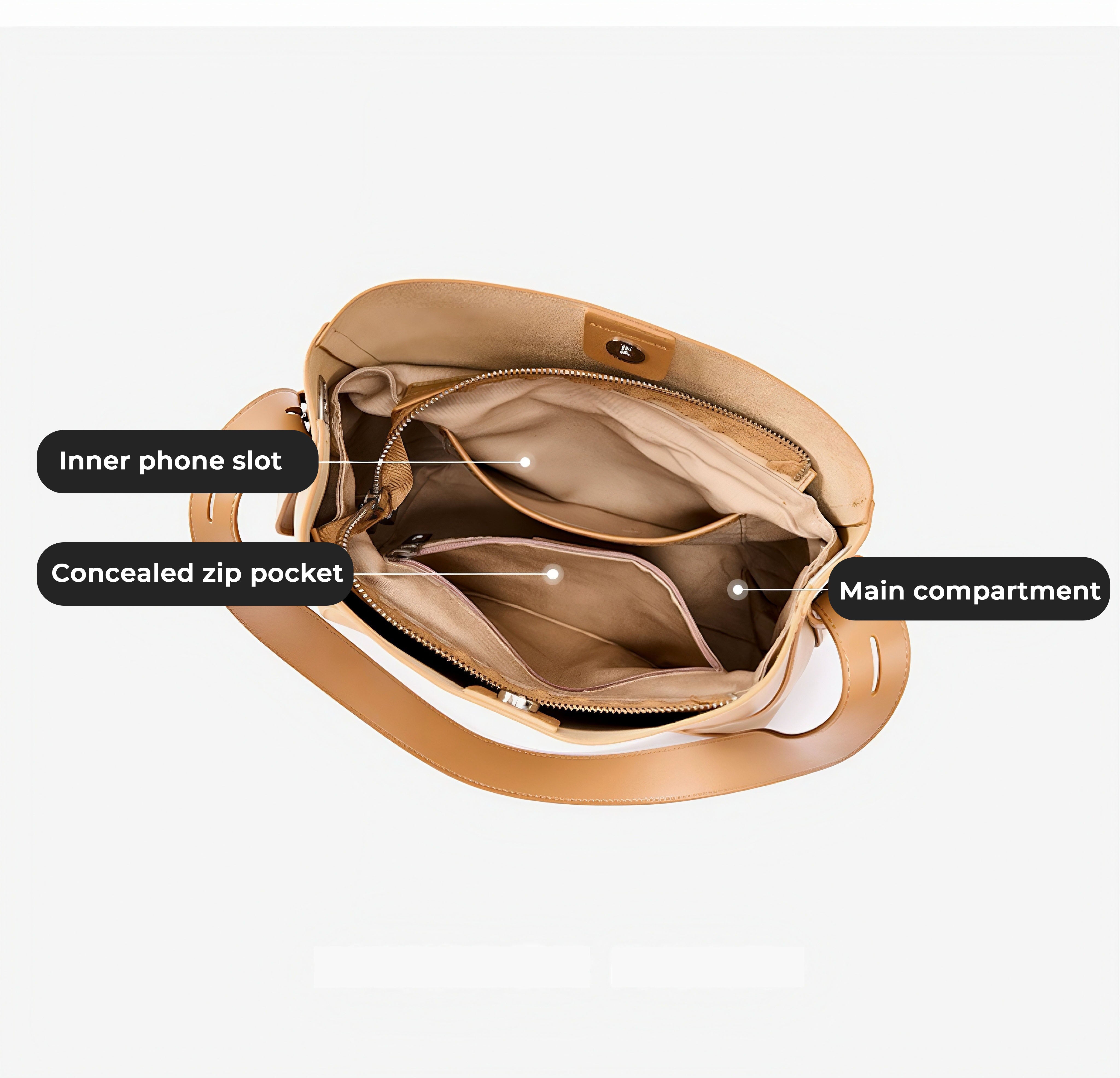 Genuine Crossbody & Shoulder Oversized Bucket Bag