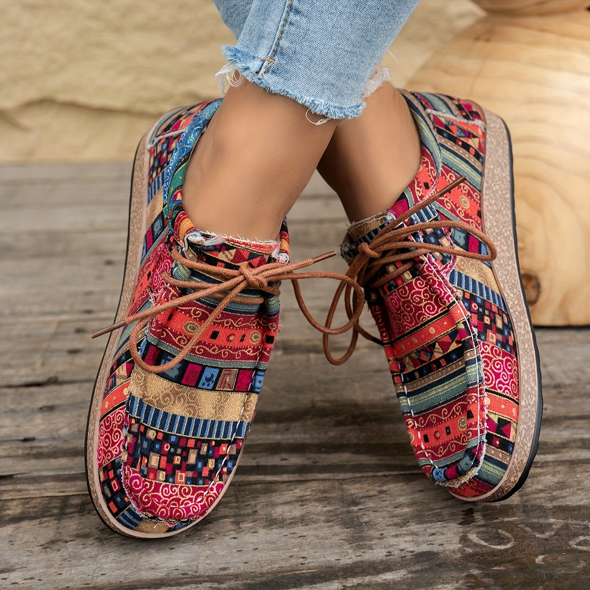Women's Vintage Lace-Up Shoes