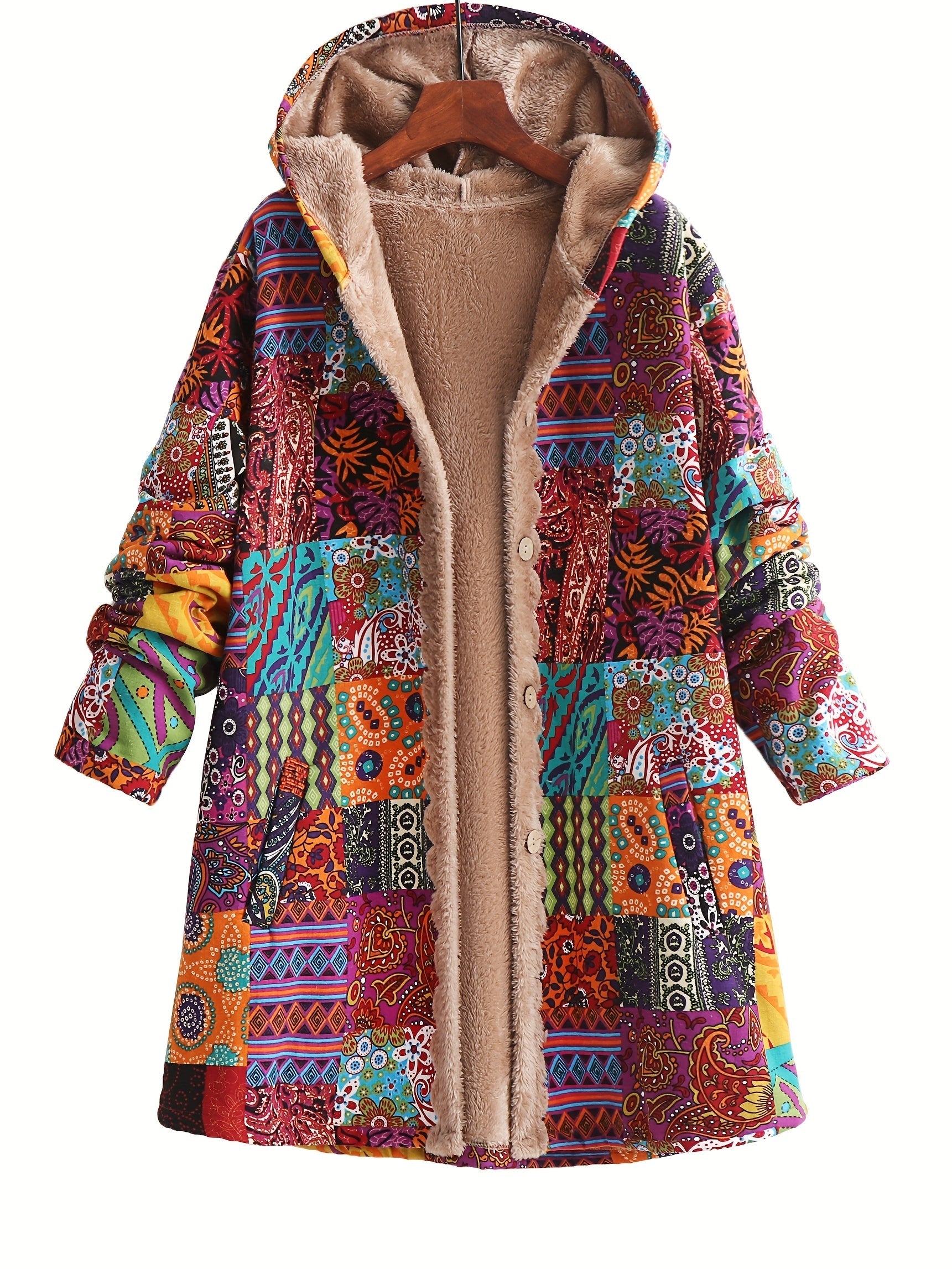 Rosalind | Cozy Patchwork Coat