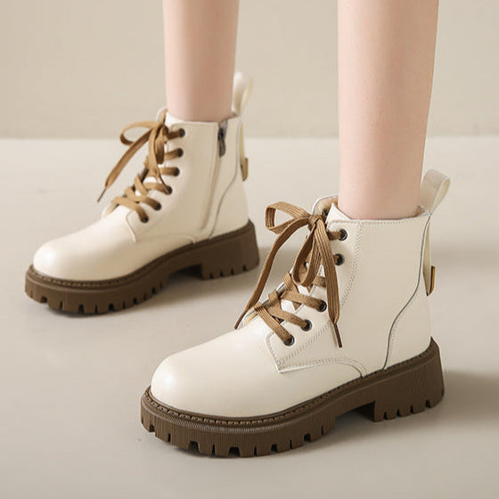 Fleece-Lined Combat Boots