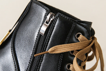 Fleece-Lined Combat Boots