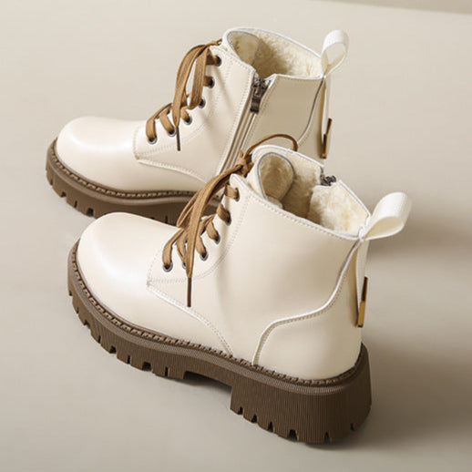 Fleece-Lined Combat Boots