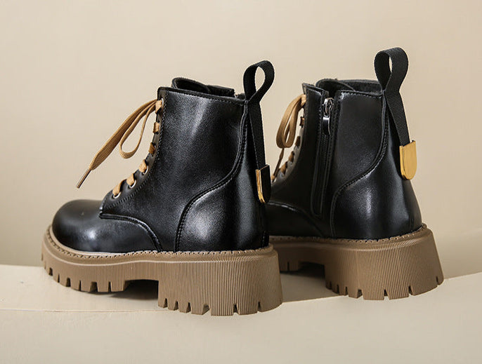 Fleece-Lined Combat Boots