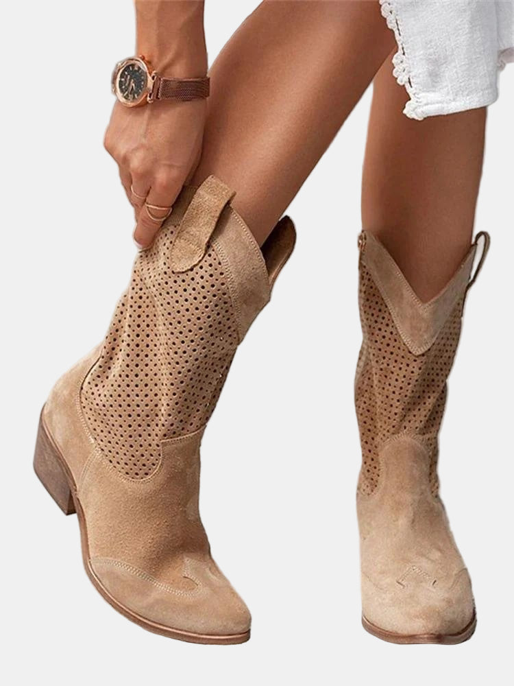Piper | Perforated Ankle Boots