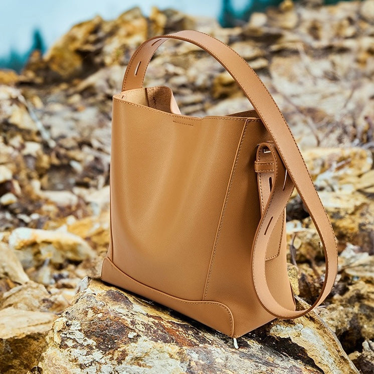 Genuine Crossbody & Shoulder Oversized Bucket Bag