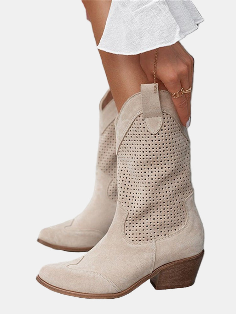 Piper | Perforated Ankle Boots