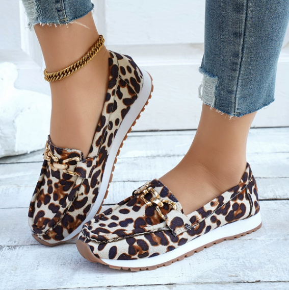 Everly - Leopard Print Loafers