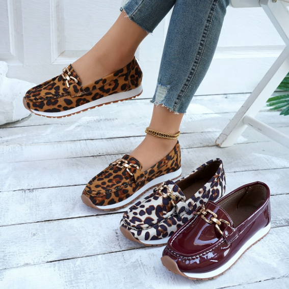 Everly - Leopard Print Loafers