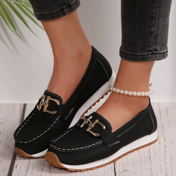 Estelle - Colourful Buckle Loafers