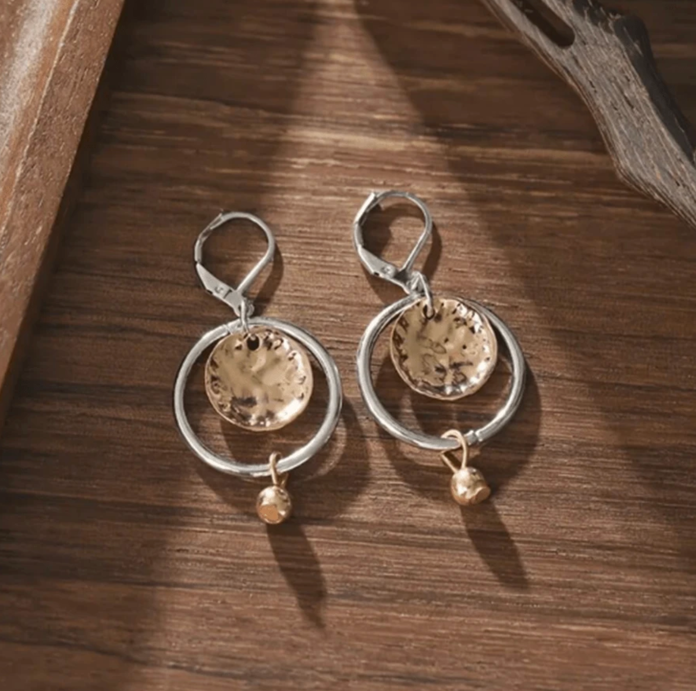 Vintage Hollow Round Pendant Earrings