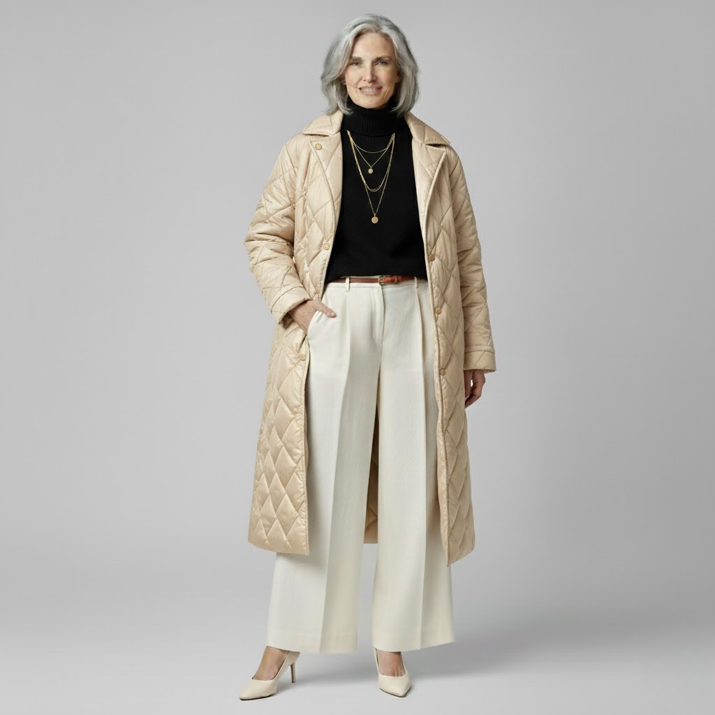 Rowena | Quilted Long Coat