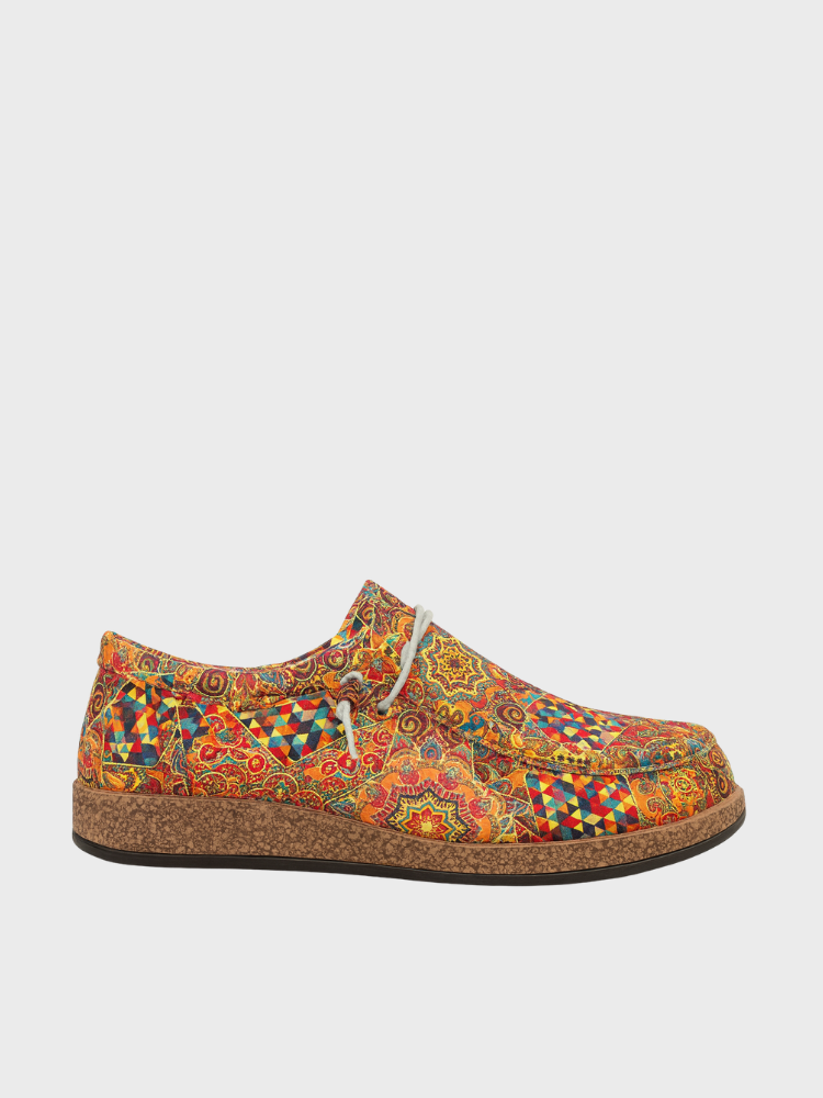 Women's Vintage-Style Shoes with Colorful Paisley Pattern