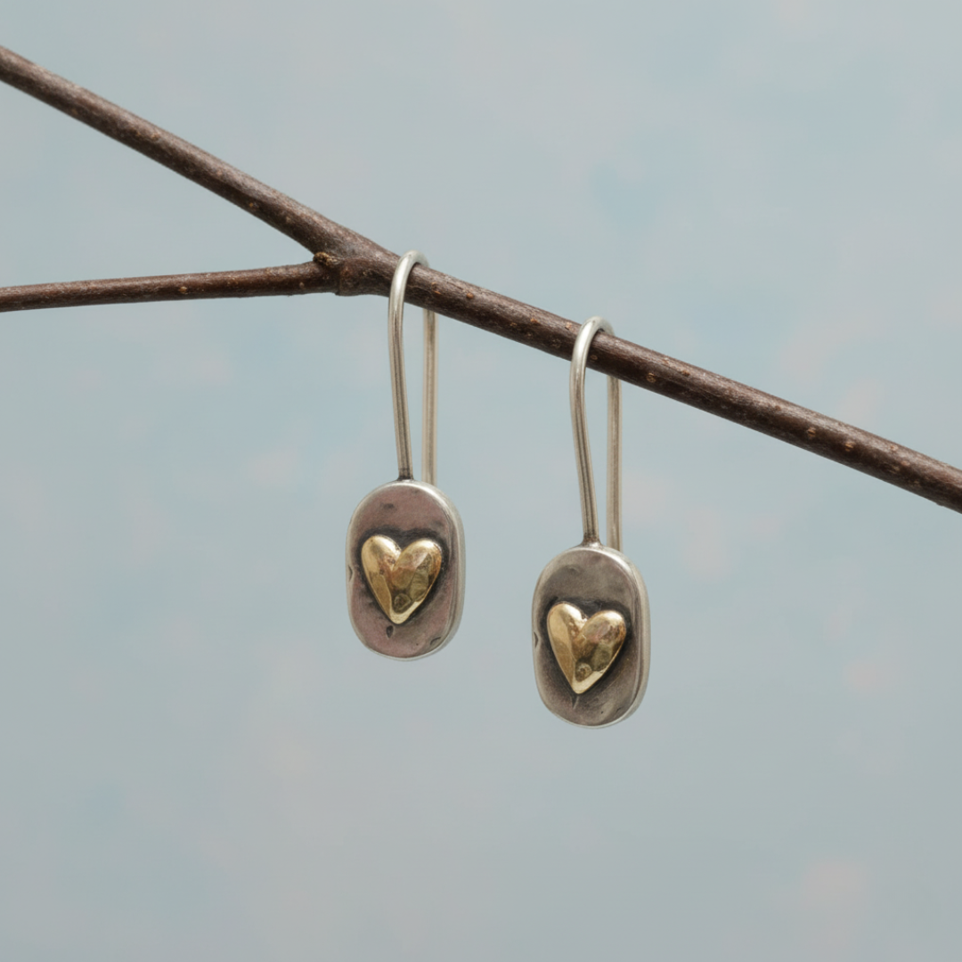 Vintage Heart Earrings