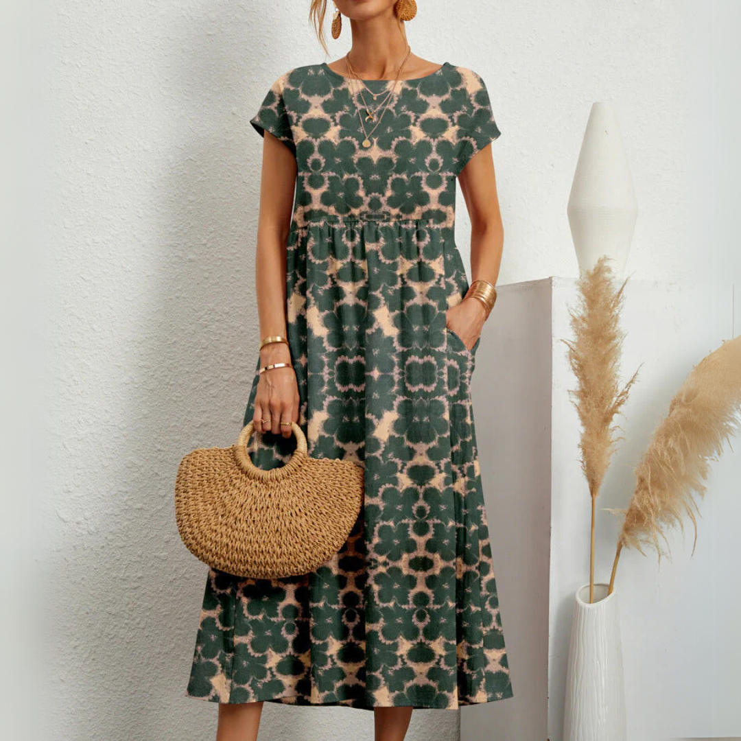 FLORENE⢠- Breezy Floral Midi Dress