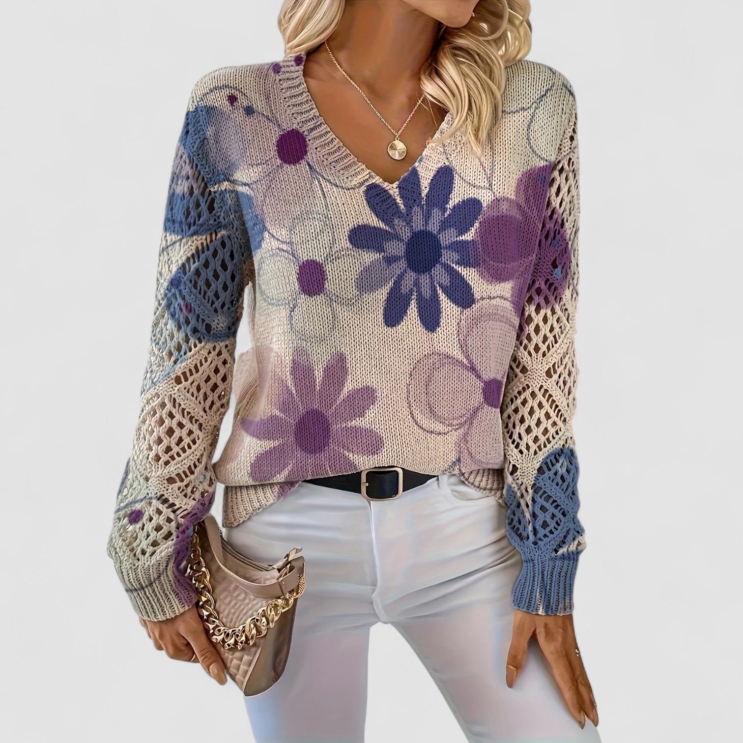 Beverly | Soft Floral Knit Sweater