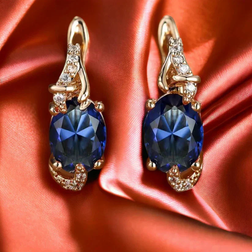 Royal Midnight Gold Earrings