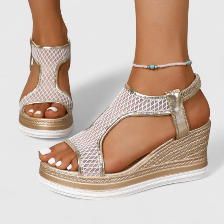 Sylvara | Women’s T-strap wedge heels