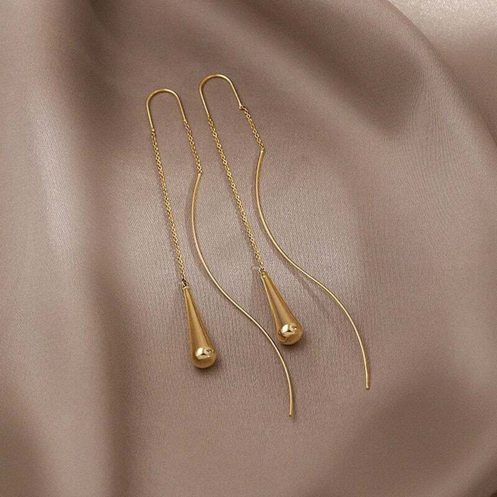 ELISHA | ELEGANT TEARDROP TASSEL EARRINGS