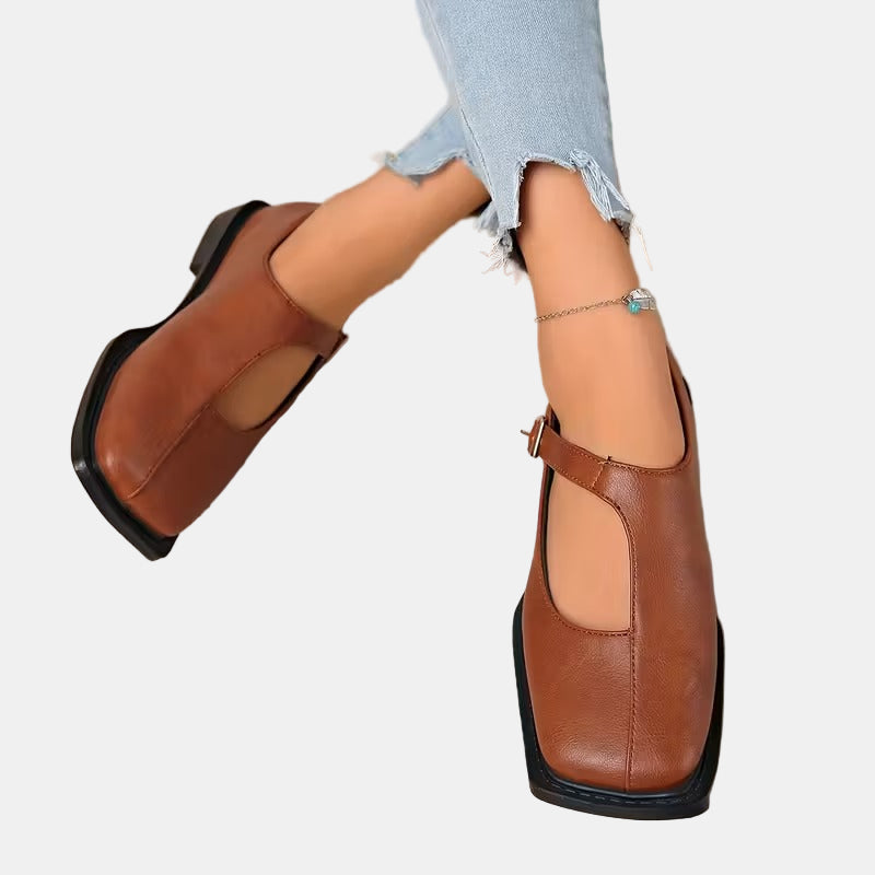 Christine | Classic T-Strap Flats