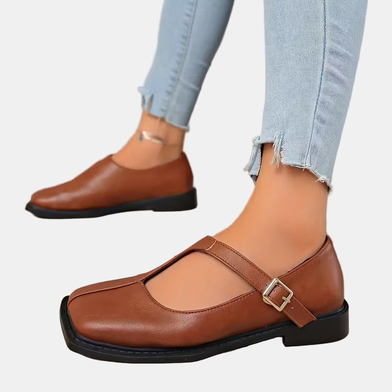 Christine | Classic T-Strap Flats