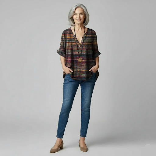 Adrienne | Relaxed V-Neck Blouse