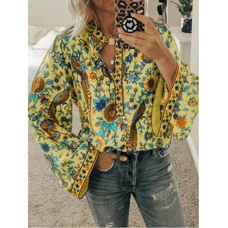 Natalie | Vintage Print Blouse
