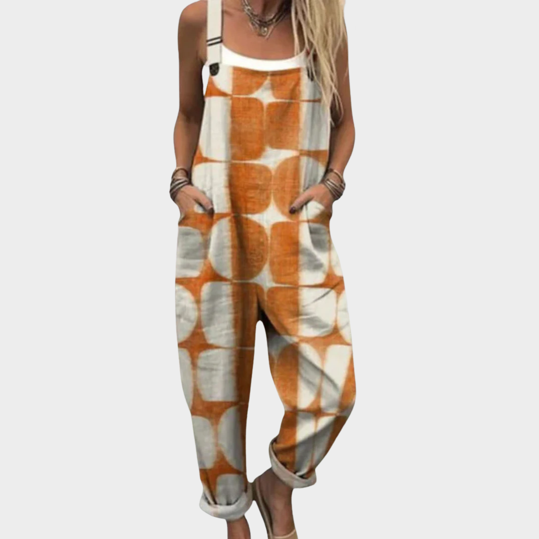 SANDRA | STYLISH ABSTRACT ART JUMPSUIT