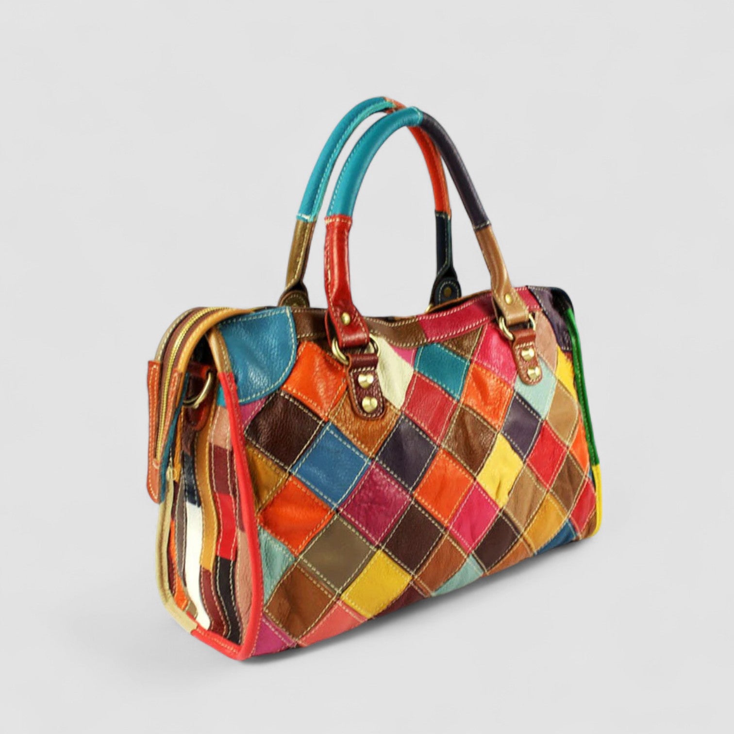 Hanae | Mosaic Leather Handbag