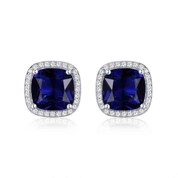 Square Sapphire Earrings