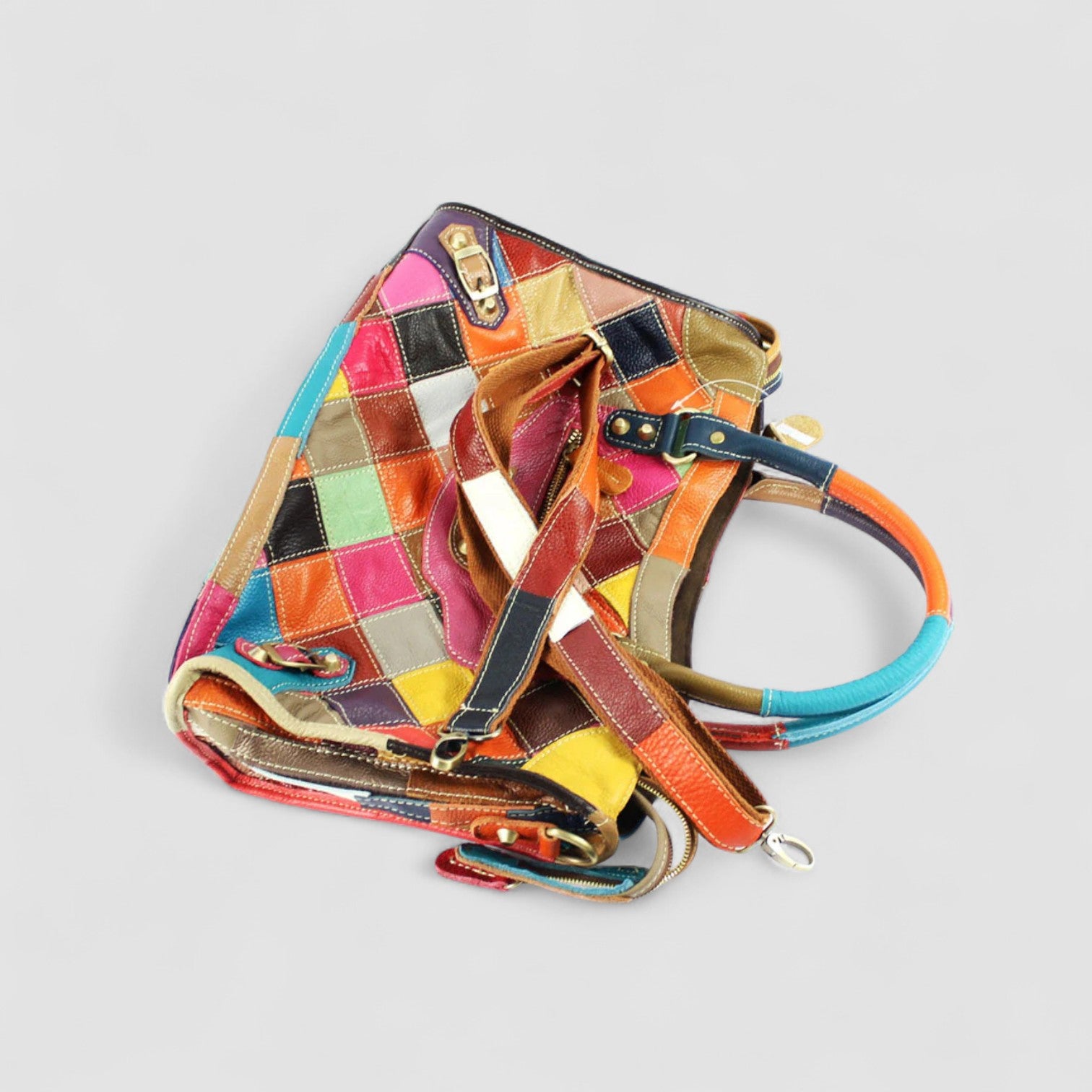 Hanae | Mosaic Leather Handbag