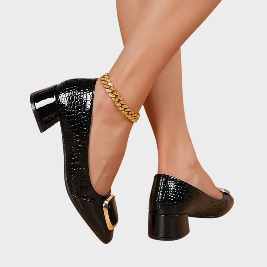 Aoife | Elegant Square Buckle Heels