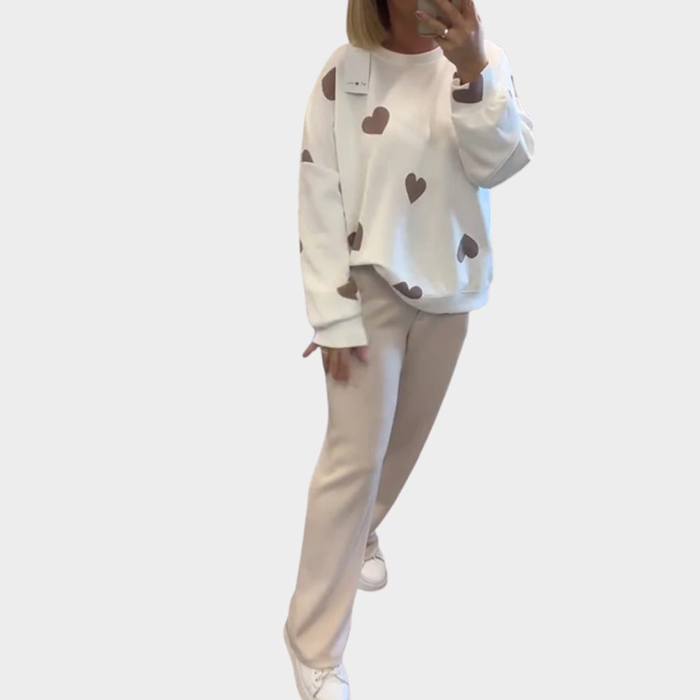 Soren | Cotton Blend Sweater with Hearts