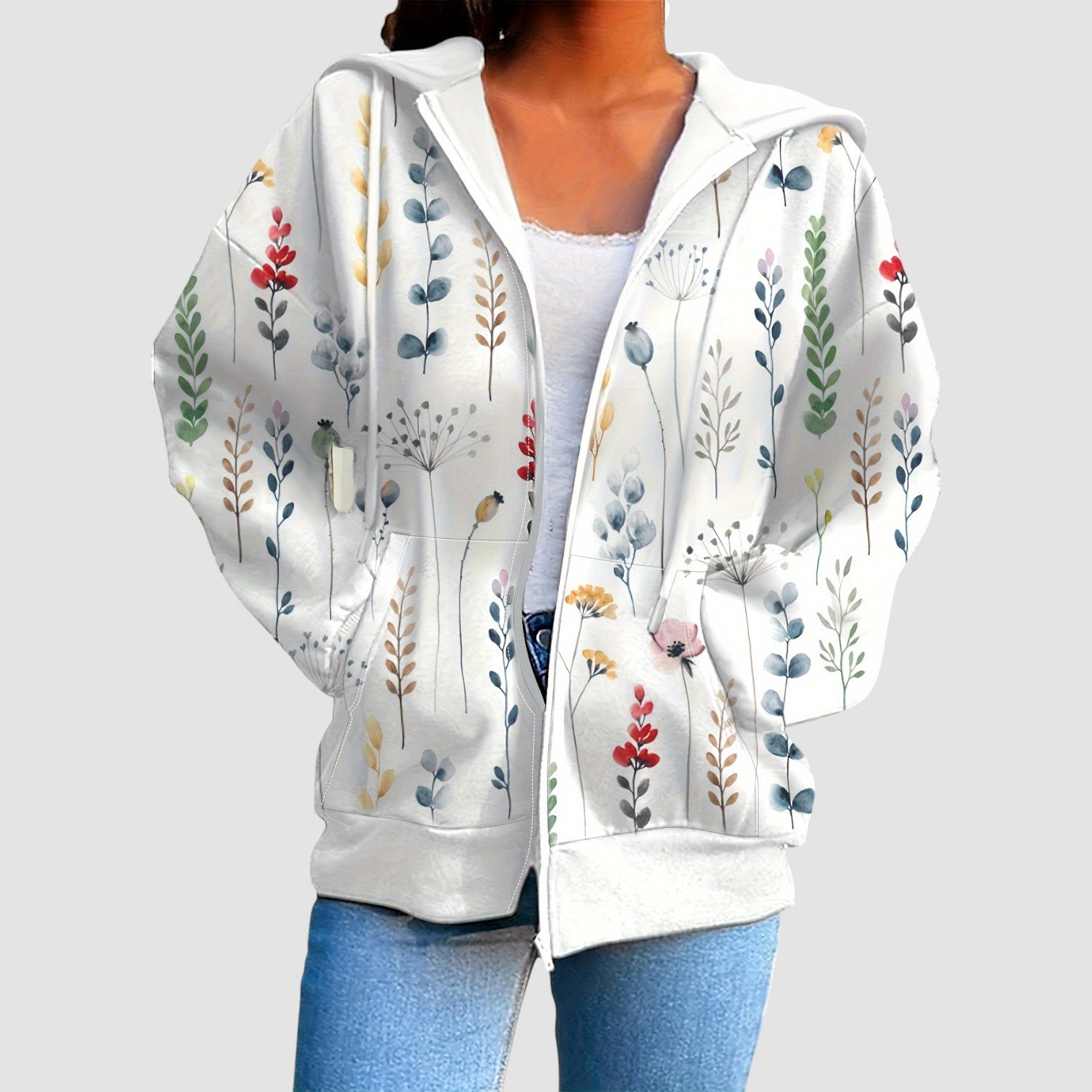 Annette | Soft Botanical Hoodie
