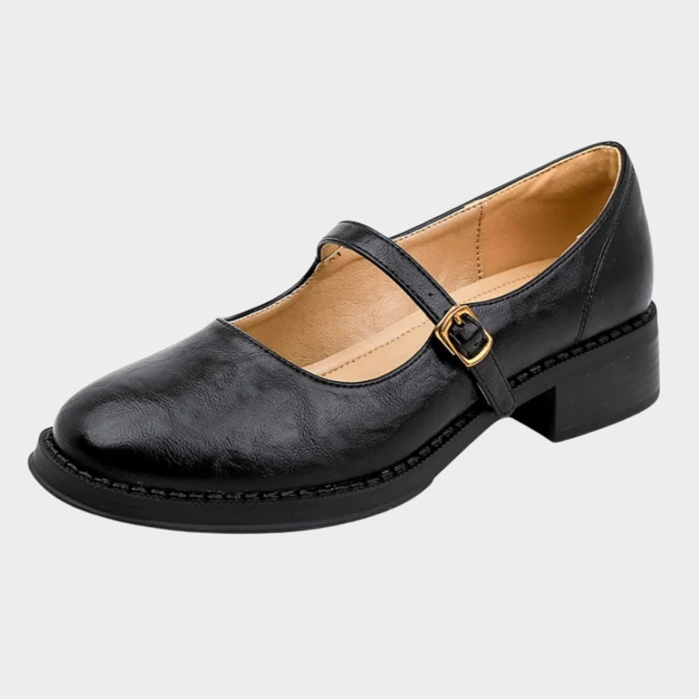 Poppy | Classic Leather Mary Janes