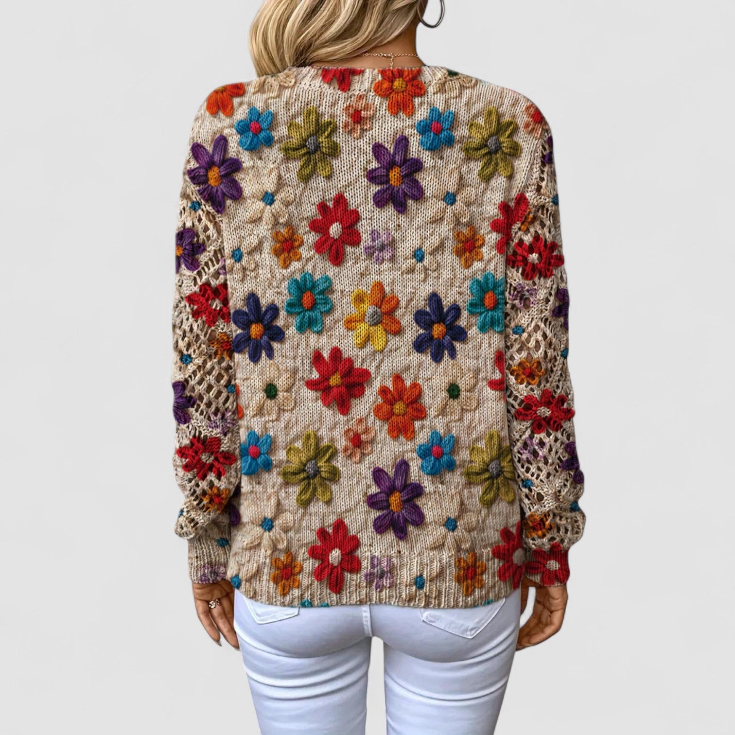 Colleen | Floral Knit Sweater