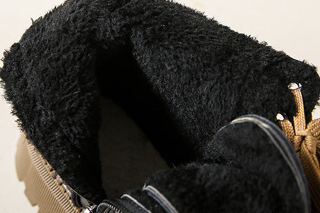 Fleece-Lined Combat Boots