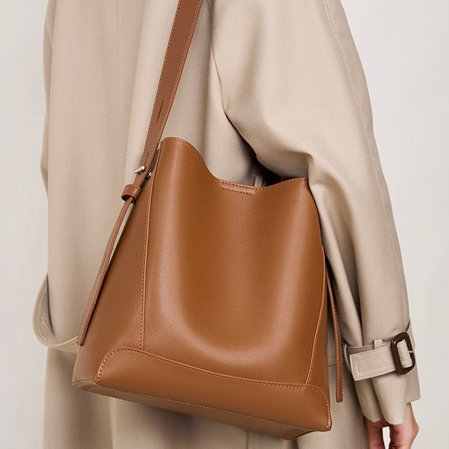 Genuine Crossbody & Shoulder Oversized Bucket Bag