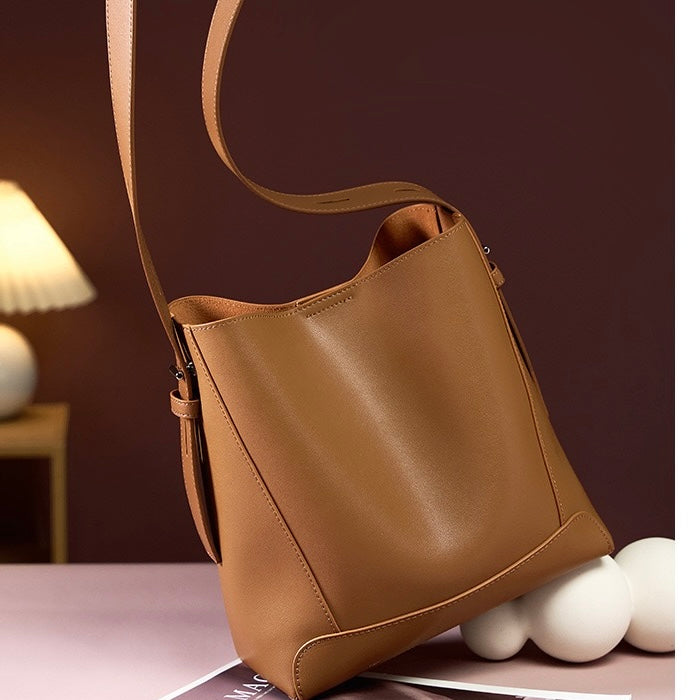 Genuine Crossbody & Shoulder Oversized Bucket Bag